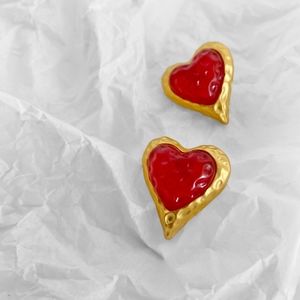 silverlià Trendy Fashion Retro Vintage Heart Gold Christmas Women Earrings